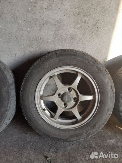 Литье диски r14 4x100 с резиной на докат