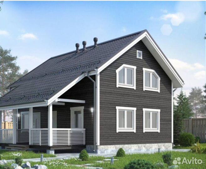 Строительство каркасных домов с террасой