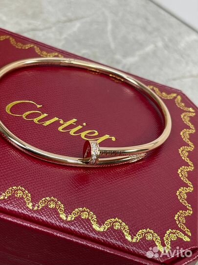 Браслет Cartier Гвоздь(тонкий,камни) 2024 Премиум
