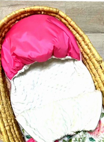 Конверт на выписку новорожденного весенний в роддом (розовый)