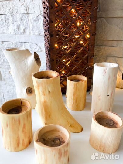 Подсвечник деревянный