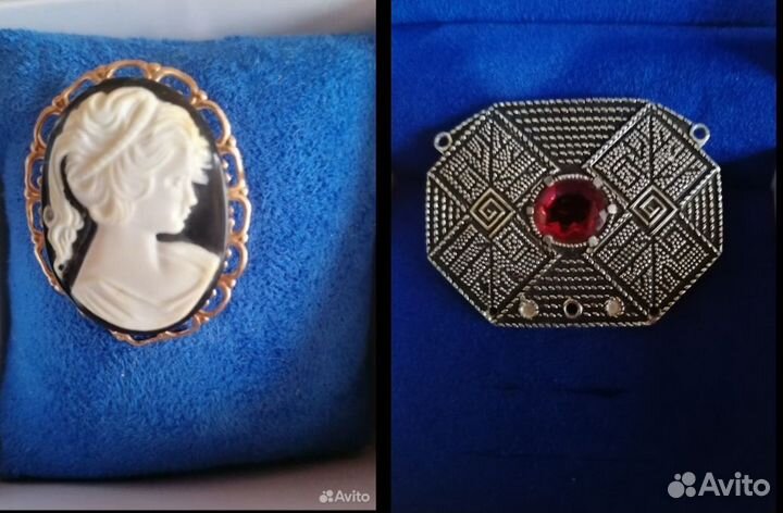 Брошь Камея винтаж СССР, кулон СССР