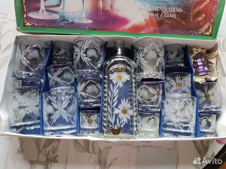 Набор гусь хрустальный