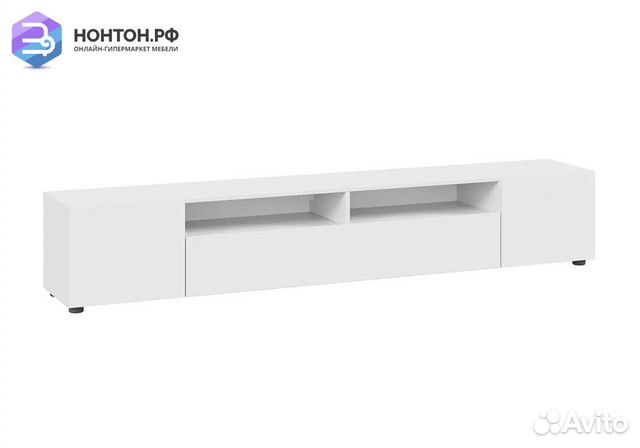 Тв-Тумба Денвер белый текстурный