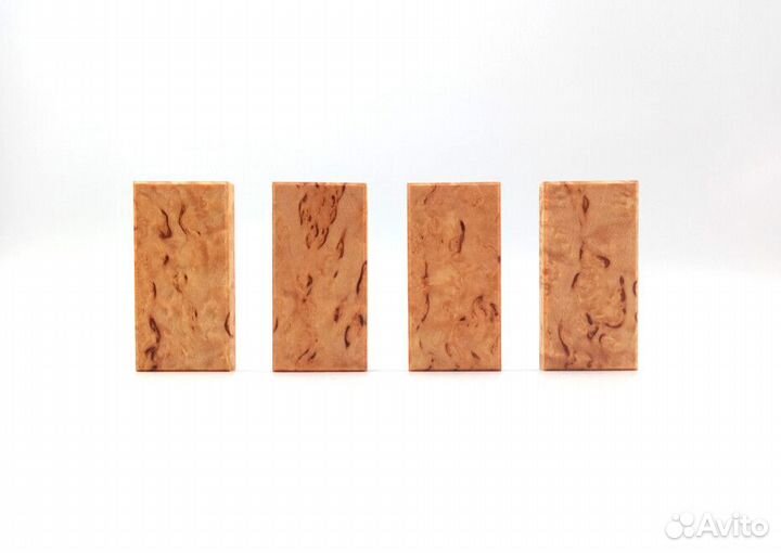 Деревянное домино Щука из массива карельскй березы