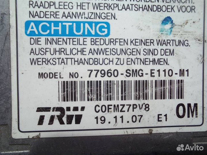 Блок управления AIR BAG honda Civic 5D FK viii 20