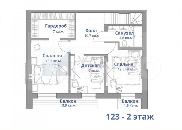Таунхаус 123 м² на участке 2,5 сот.