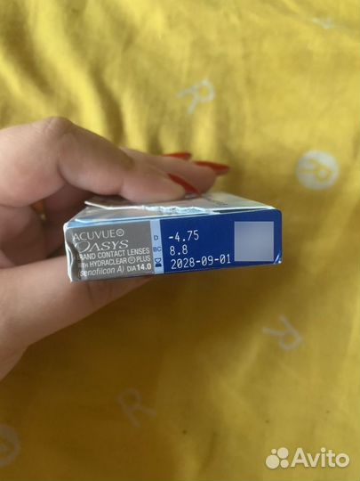 Линзы контактные acuvue oasys двухнедельные -4.75