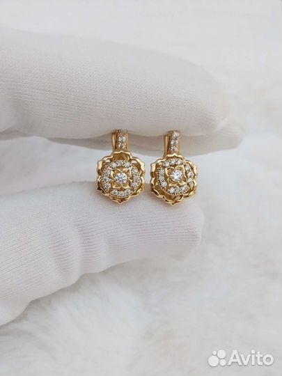 Серьги золото медицинское