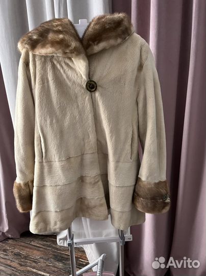 Шуба норковая с капюшоном 42 44