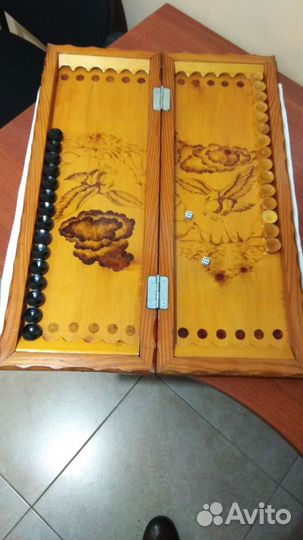 Нарды ручной работы Волк