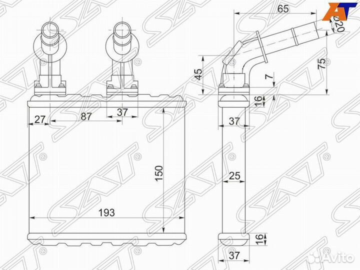 Радиатор отопителя салона nissan bluebird U14