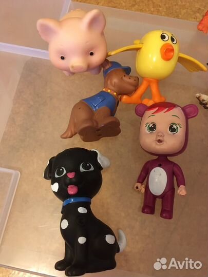 Игрушки из мультфильмов резиновые пластиковые