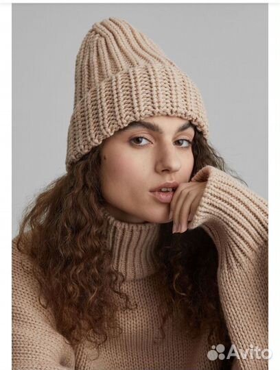 Шапка Aim clo новая, кофейный