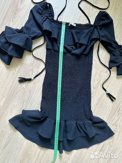 Платье мини черное