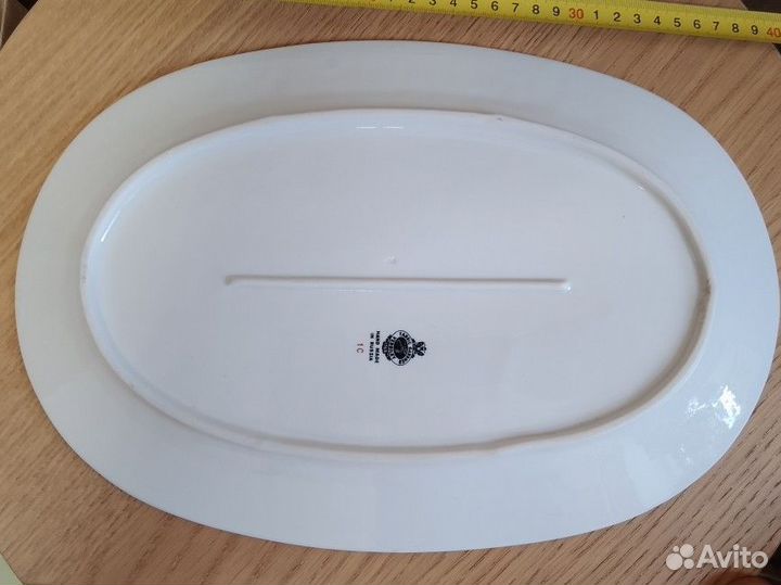 Блюдо фарфор Вельгийская бумажная фабрика 110 лет