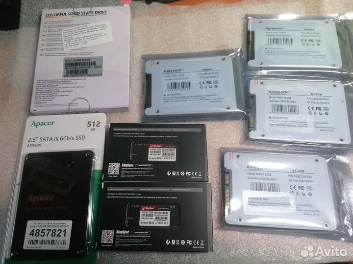 Ssd-диски 120,128,240,256,360,480,512 Гбт Sata,m.2