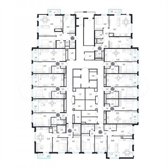 2-к. квартира, 69,8 м², 19/25 эт.