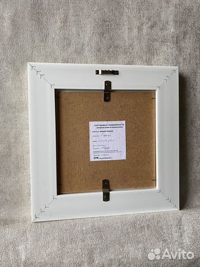 Картина на холсте с цветами в раме 30Х30 см