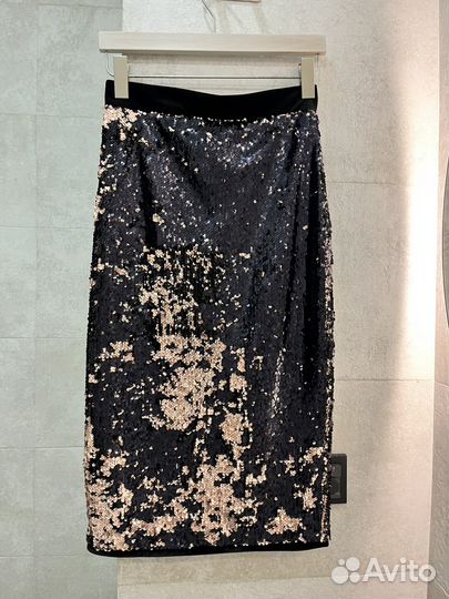 Юбка карандаш пайетки