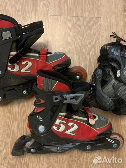 Роликовые коньки размер 36-40 с защитой