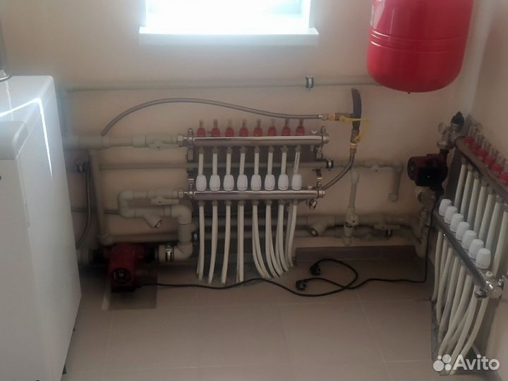 Монтаж отопления вода тёплый пол под ключ