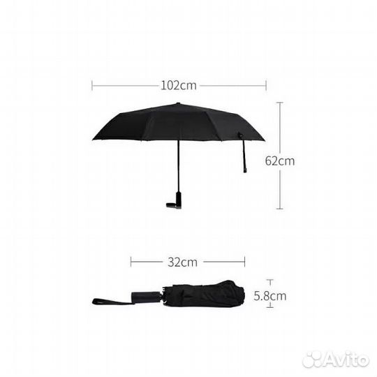 Зонт Xiaomi Konggu Umbrella WD1 Черный