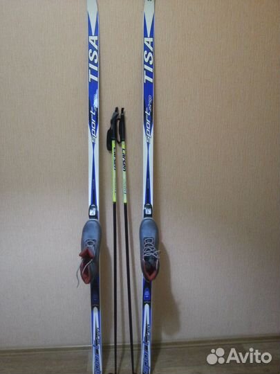 Лыжи беговые tisa sport step blue c ботинками