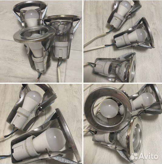 Светильники потолочные встраиваемые 3 шт бу