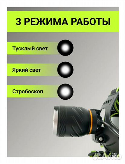 Фонарь NGY HYD-TA11-TG налобный супер яркий