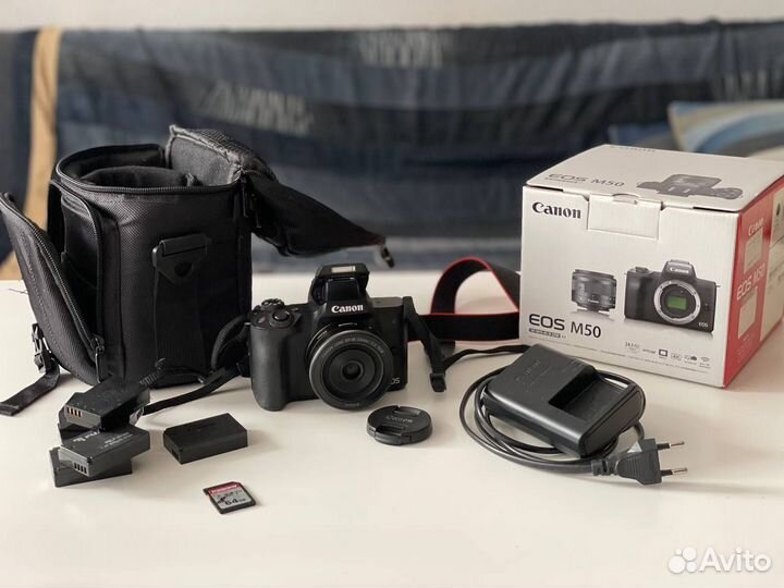 Canon eos M50 body+ объектив 22мм