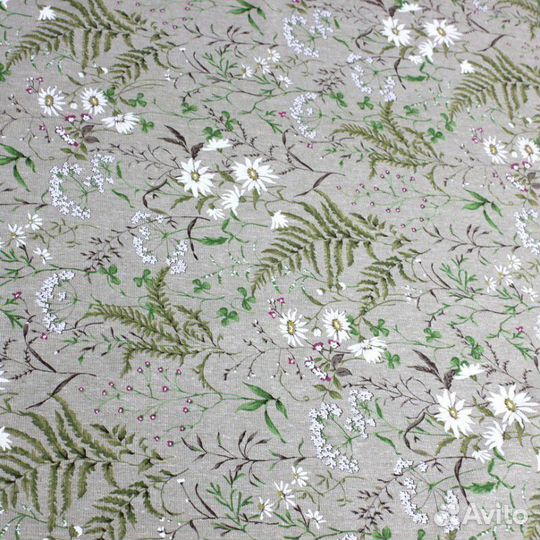 Ткань Полулён льняное лето шир. 150см