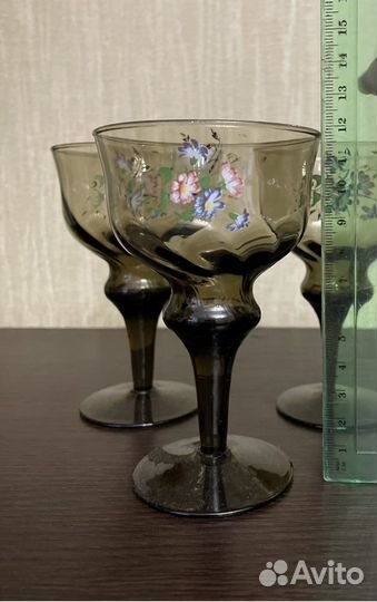 Рюмки неваляшки рубиновое стекло СССР винтаж