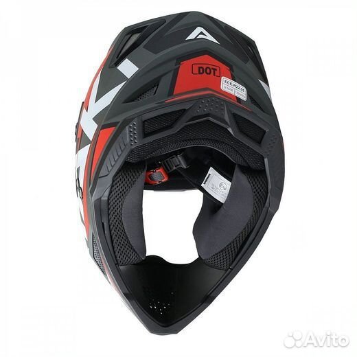 Шлем Ataki JK801 Rampage кроссовый красный/серый