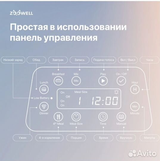 Автоматическая кормушка ZooWell для кошек собак