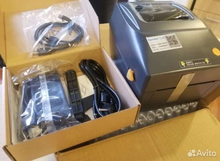 Термопринтер этикеток xprinter 460 + 1 шт. 58х40