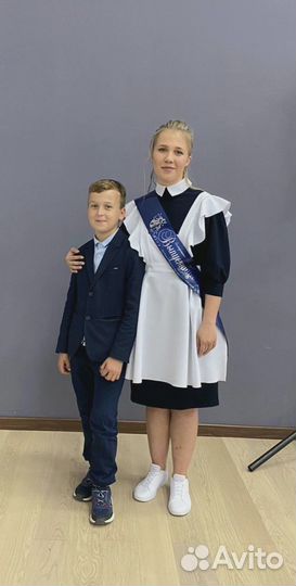 Платье школьное синее размер 46-48