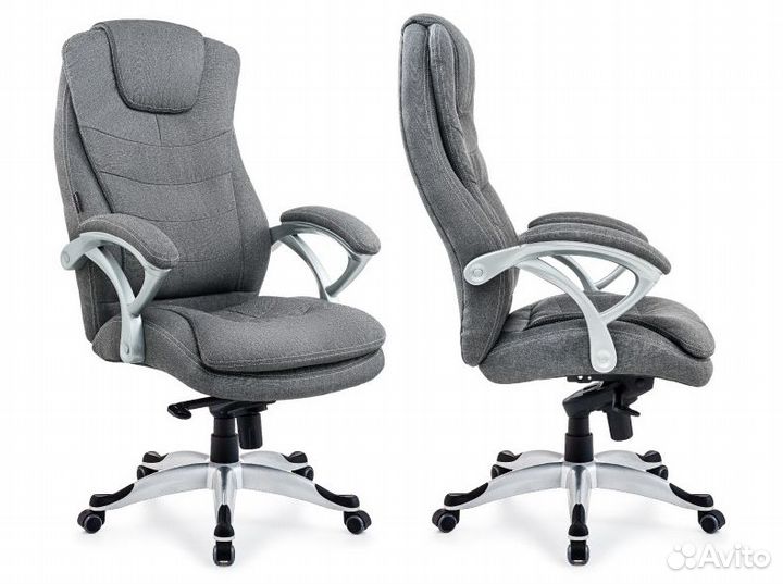 Кресло Патрик Patrick (до 250 кг.) серая ткань