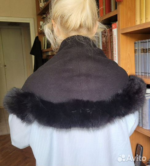 Пелерина/ шарф с мехом песца