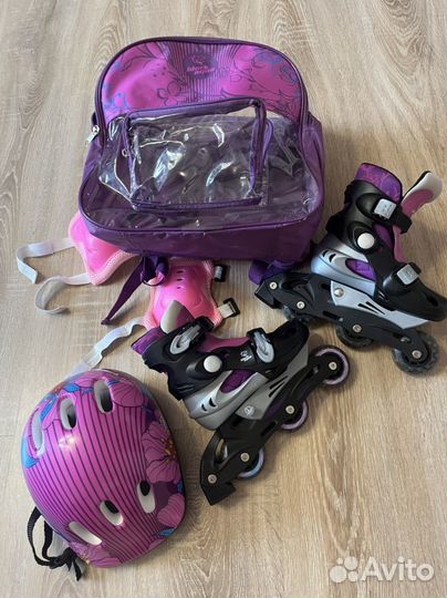 Роликовые коньки детские раздвижные