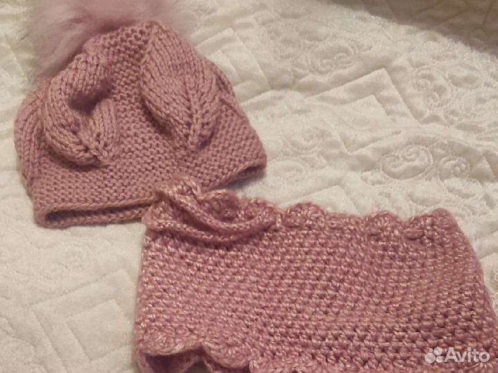 Шапочка -беретка для девочки