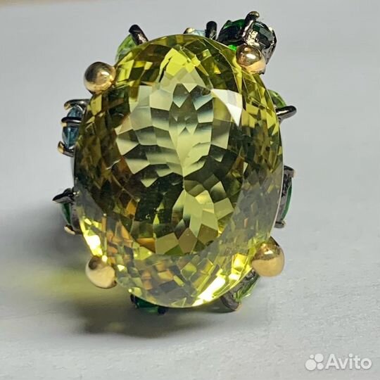 Кольцо с кварцем