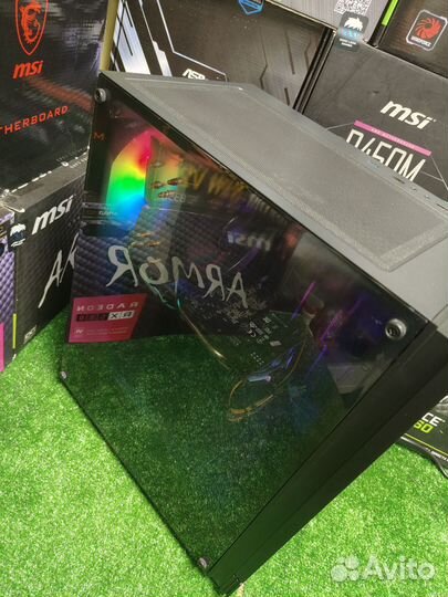 Игровой пк с мноитором i3 16gb ddr4 rx580 8gb