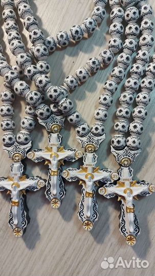 Крест в цвете белое золото