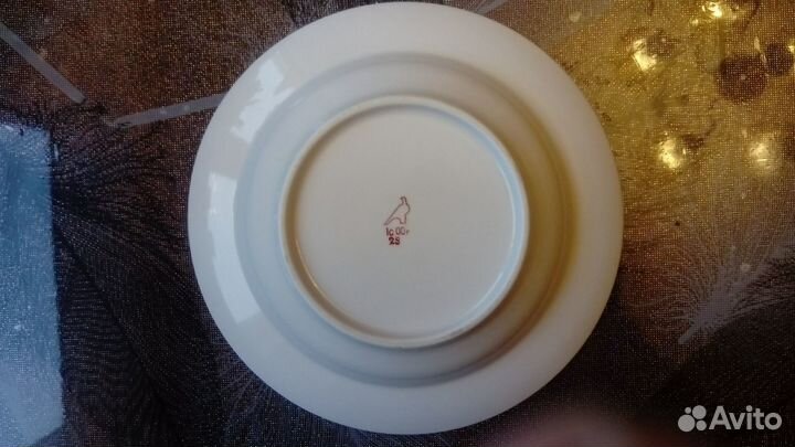 Тарелка шиповник, Блюдце под бокал Дулево