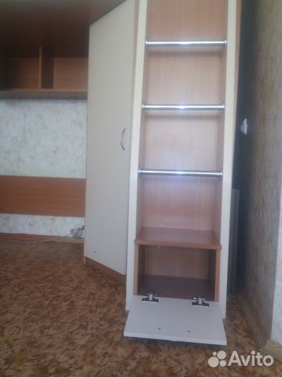 Кровать двухъярусная с угловым шкафом