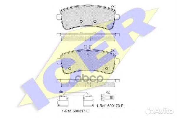 Колодки тормозные 182145 Icer