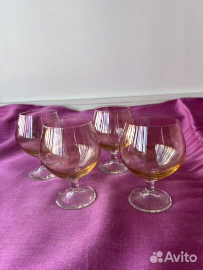 Бокалы из цветного стекла СССР