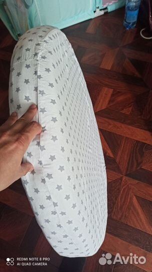 Матрас детский круглый +простыни + наматрасники