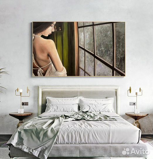 Красивая картина маслом Минуты ожидания